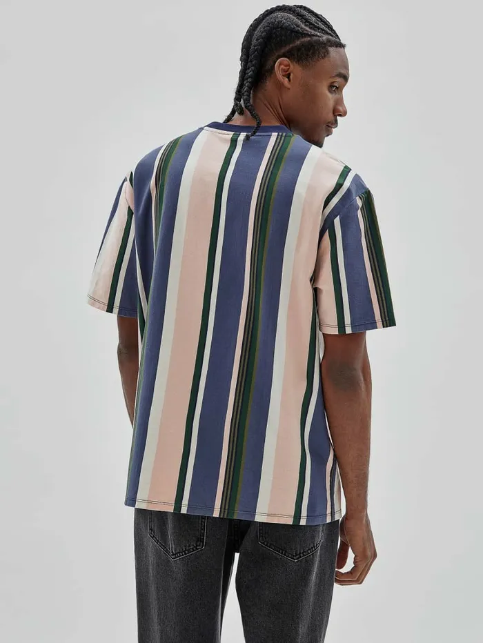 TShirts and Tanks GUESS Originals Eco Stiped Logo Tee Sandy Shore Multi GUESS Men