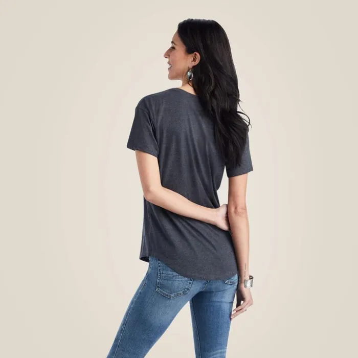TShirts and Tops Women Ariat Ariat Cow Gal Tee Charcoal Heather