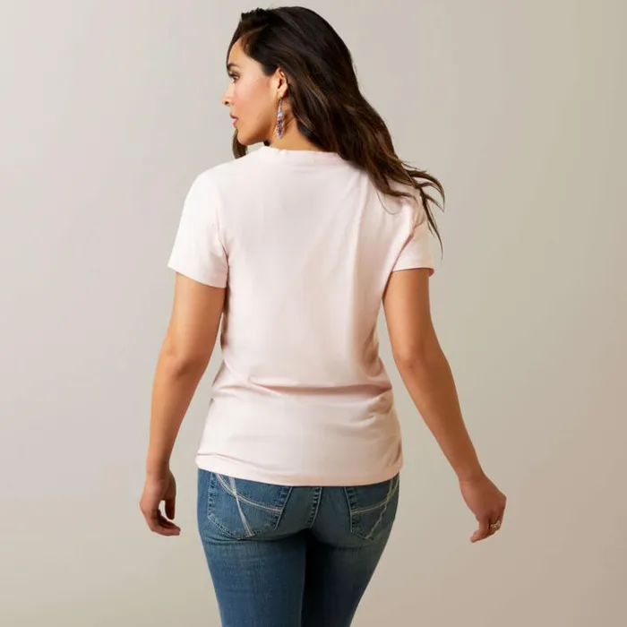 TShirts and Tops Women Ariat Boot Outline TShirt Chalk Pink