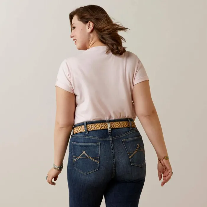 TShirts and Tops Women Ariat Boot Outline TShirt Chalk Pink