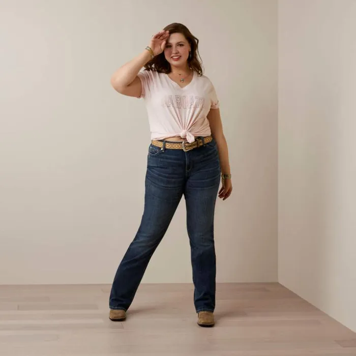 TShirts and Tops Women Ariat Boot Outline TShirt Chalk Pink
