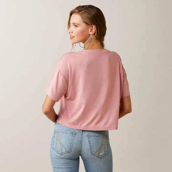 TShirts and Tops Women Ariat Buffalo Rising TShirt Island Blush TShirts and Tops Women Ariat Buffalo Rising TShirt Island Blush