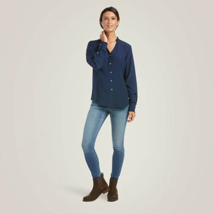 TShirts and Tops Women Ariat Clara Blouse Navy TShirts and Tops Women Ariat Clara Blouse Navy