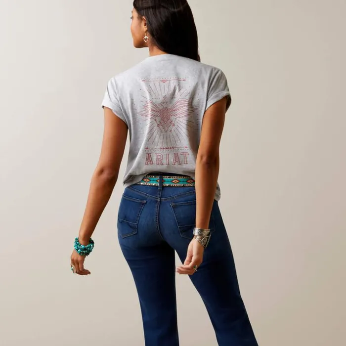TShirts and Tops Women Ariat Fly High TShirt Light Heather Grey
