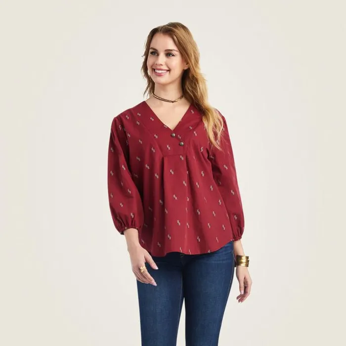TShirts and Tops Women Ariat Peasant Top Chimayo Blouse Chimayo Dobby