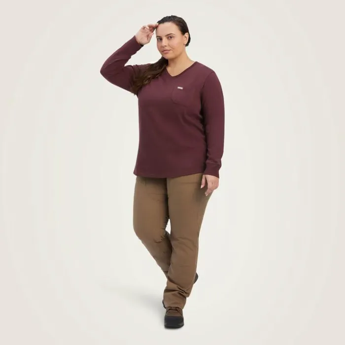 TShirts and Tops Women Ariat Rebar Cotton Strong SouthWest Graphic TShirt Decadent Chocolate