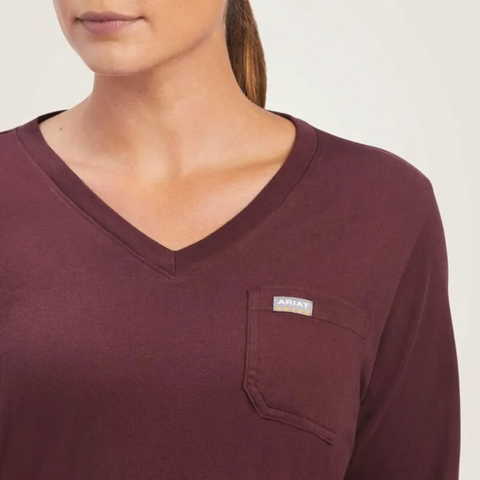 TShirts and Tops Women Ariat Rebar Cotton Strong SouthWest Graphic TShirt Decadent Chocolate