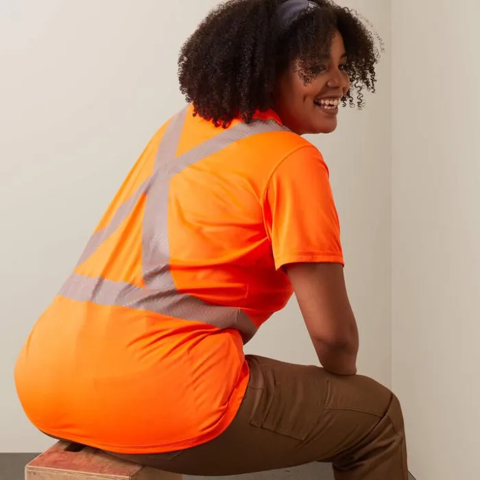 TShirts and Tops Women Ariat Rebar HiVis ANSI TShirt Hi Vis Orange TShirts and Tops Women Ariat Rebar HiVis ANSI TShirt Hi Vis Orange