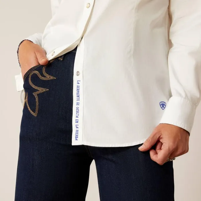 TShirts and Tops Women Ariat Sendero Senorita Shirt Blanc TShirts and Tops Women Ariat Sendero Senorita Shirt Blanc