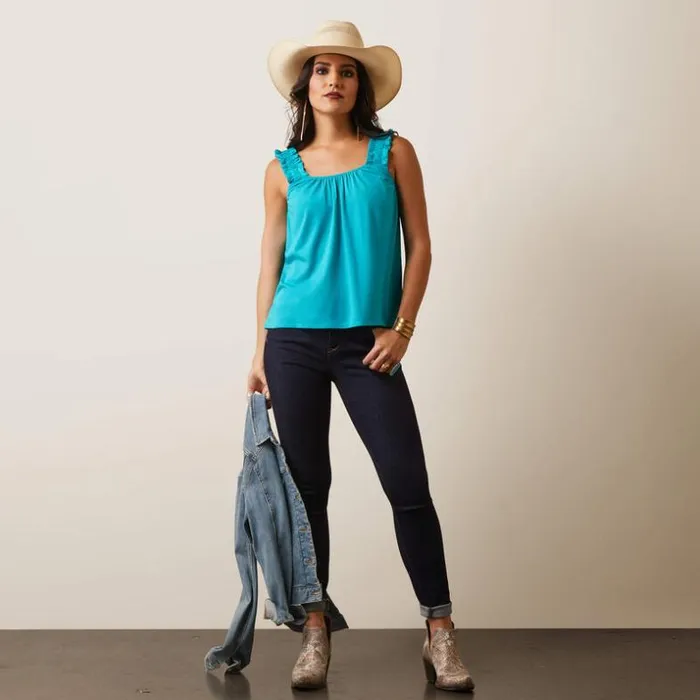 TShirts and Tops Women Ariat Tilly Tank Viridian Green TShirts and Tops Women Ariat Tilly Tank Viridian Green