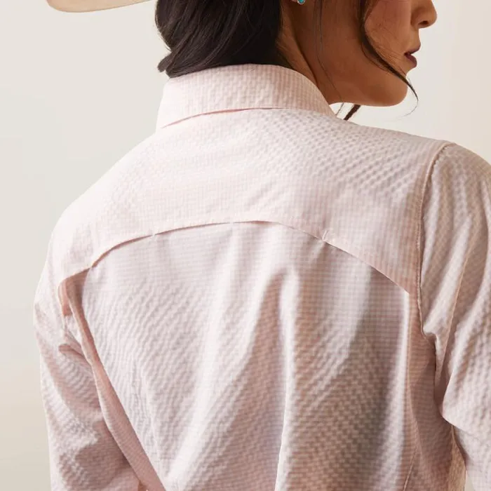 TShirts and Tops Women Ariat VentTEK Stretch Shirt Coral Blushwhite Check TShirts and Tops Women Ariat VentTEK Stretch Shirt Coral Blushwhite Check