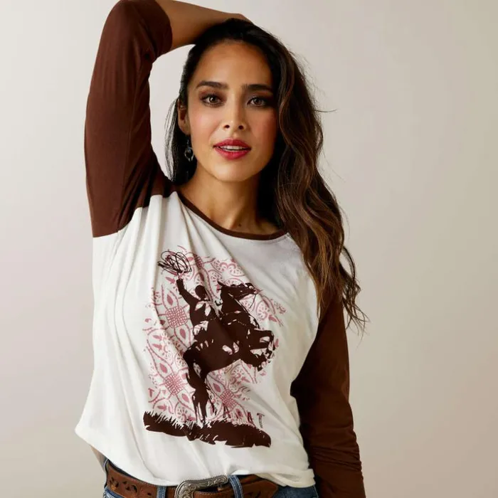 TShirts and Tops Women Ariat Wild Ride Tee Cloud Dancer