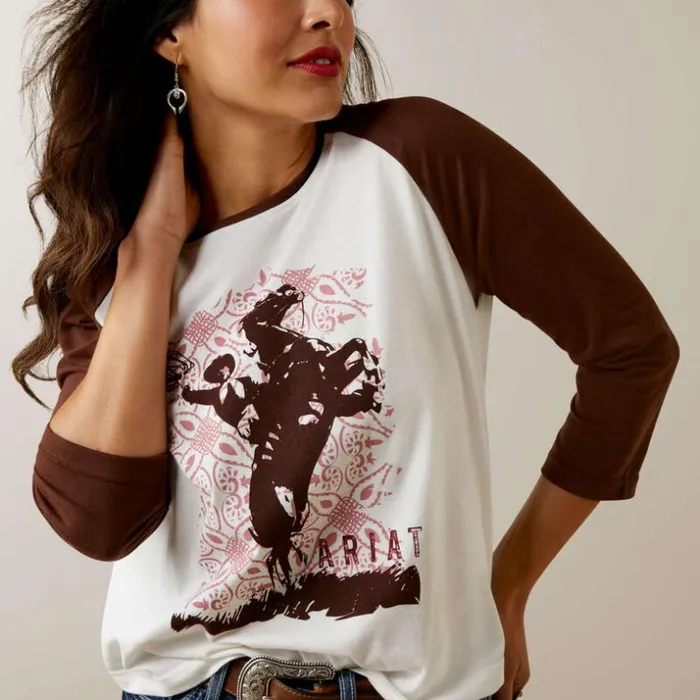TShirts and Tops Women Ariat Wild Ride Tee Cloud Dancer TShirts and Tops Women Ariat Wild Ride Tee Cloud Dancer