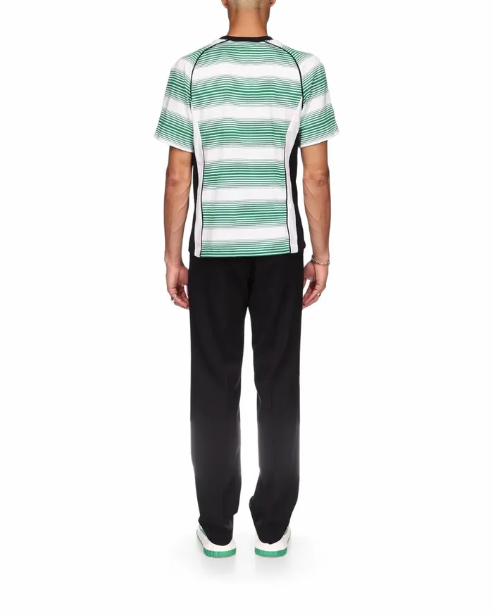 TShirts MenWomen Casablanca Paris Gradient Stripe Panelled Football TShirt