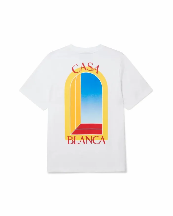 TShirts MenWomen Casablanca Paris White L039Arche De Jour TShirt