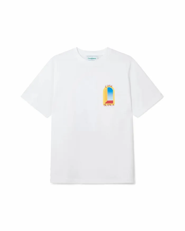 TShirts MenWomen Casablanca Paris White L039Arche De Jour TShirt