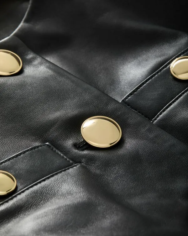 Tamara Leather Vest Black Women Veronica Beard Jackets and Outerwear Tamara Leather Vest Black Women Veronica Beard Jackets and Outerwear