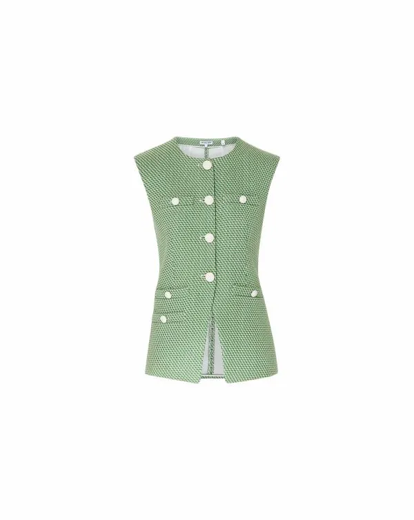 Tamara Vest Lemongrassanddove Women Veronica Beard Jackets and Outerwear Tamara Vest Lemongrassanddove Women Veronica Beard Jackets and Outerwear
