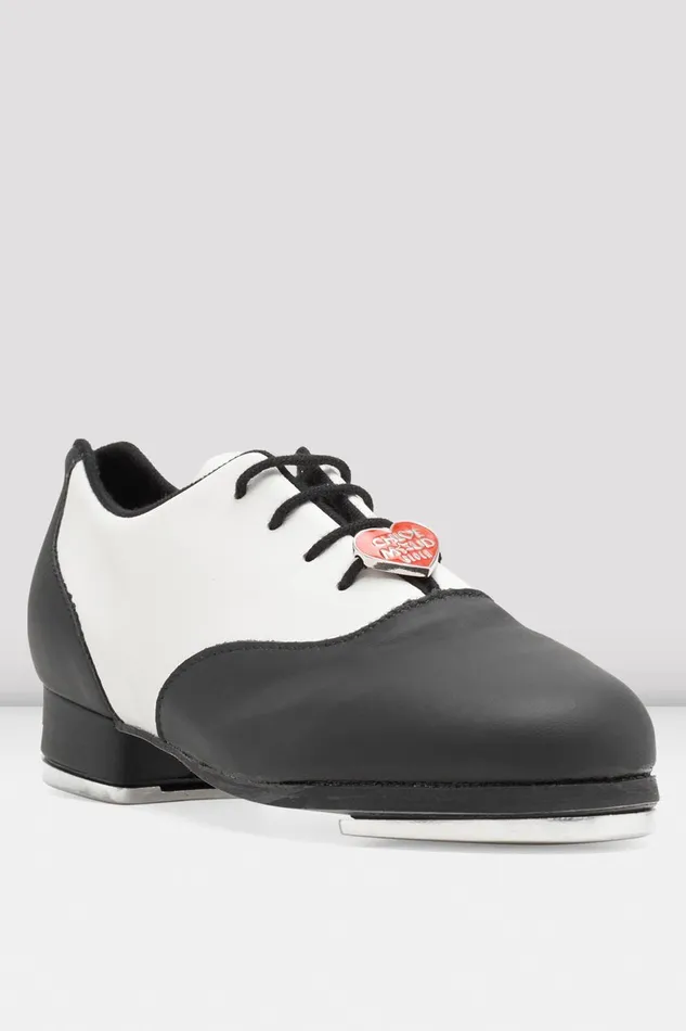 Tap Adult Ladies Chloe And Maud Tap Shoes Black White Leather Bloch
