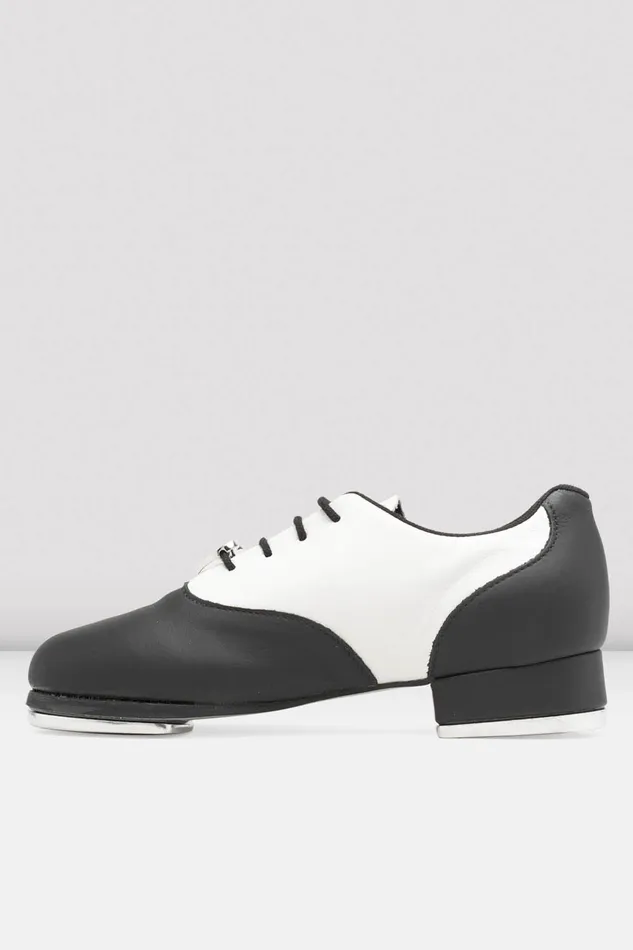 Tap Adult Ladies Chloe And Maud Tap Shoes Black White Leather Bloch