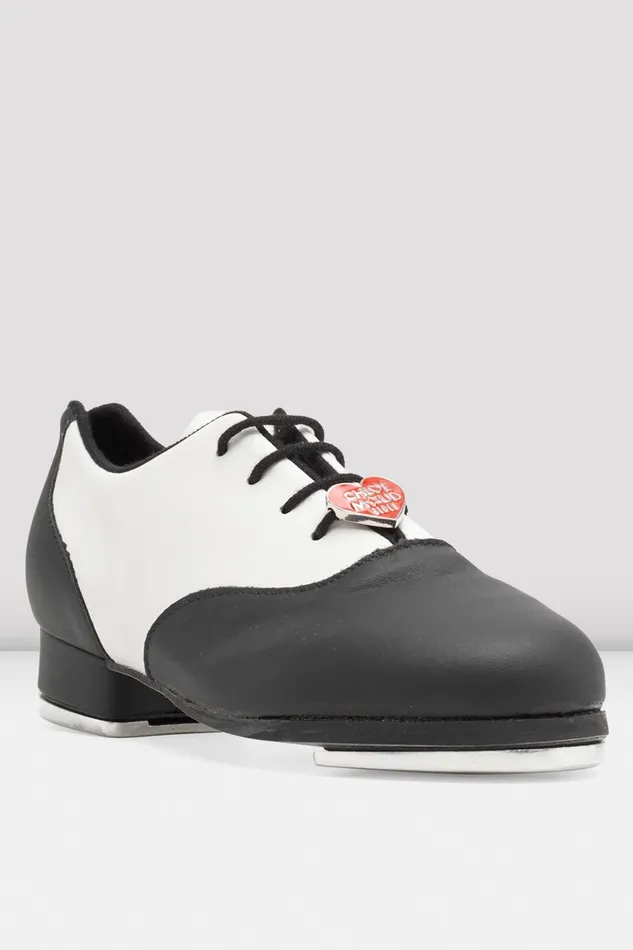Tap Adult Ladies Chloe And Maud Tap Shoes Black White Leather Bloch