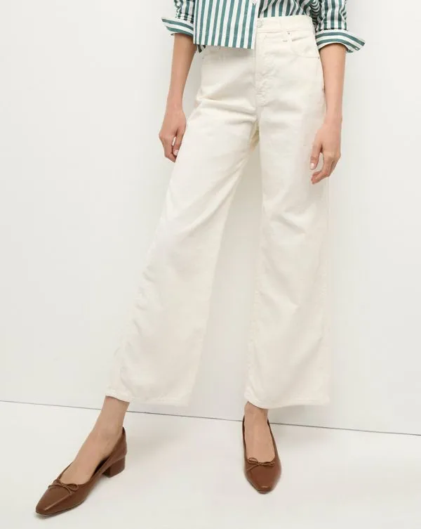 Taylor Corduroy Cropped WideLeg Pant Ecru Women Veronica Beard Jeans Taylor Corduroy Cropped WideLeg Pant Ecru Women Veronica Beard Jeans