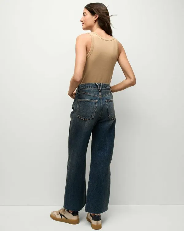 Taylor Cropped WideLeg Jean Equinox Blue Women Veronica Beard Jeans Taylor Cropped WideLeg Jean Equinox Blue Women Veronica Beard Jeans