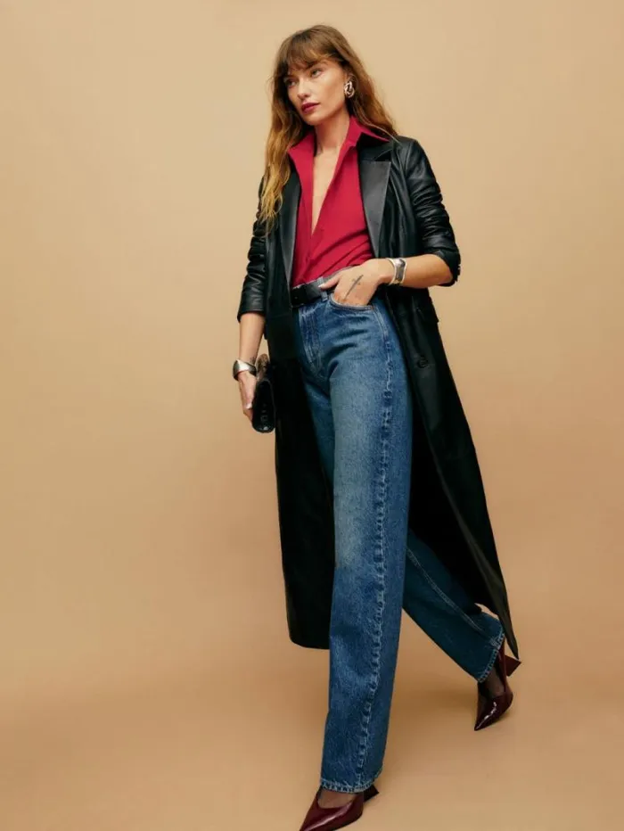 The Reformation Abby High Rise Straight Jeans Lanier 8211 Clothing