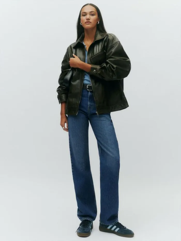 The Reformation Abby High Rise Straight Jeans Lanier 8211 Clothing