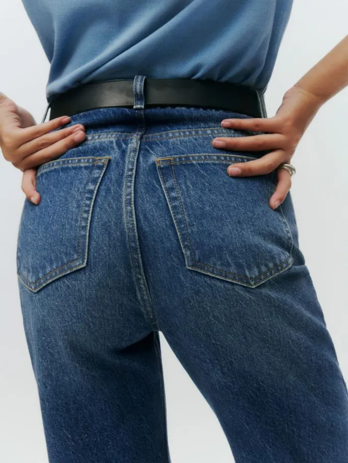 The Reformation Abby High Rise Straight Jeans Lanier 8211 Clothing