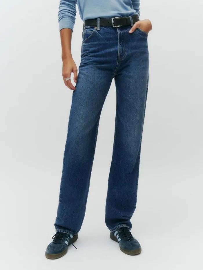 The Reformation Abby High Rise Straight Jeans Lanier 8211 Clothing
