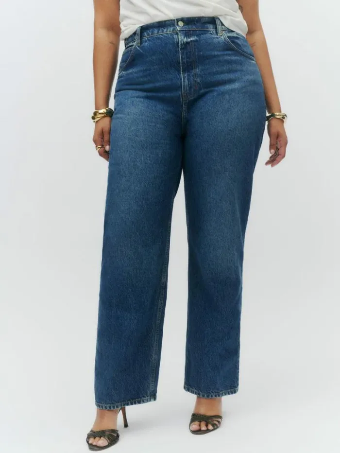 The Reformation Abby High Rise Straight Jeans Lanier 8211 Clothing