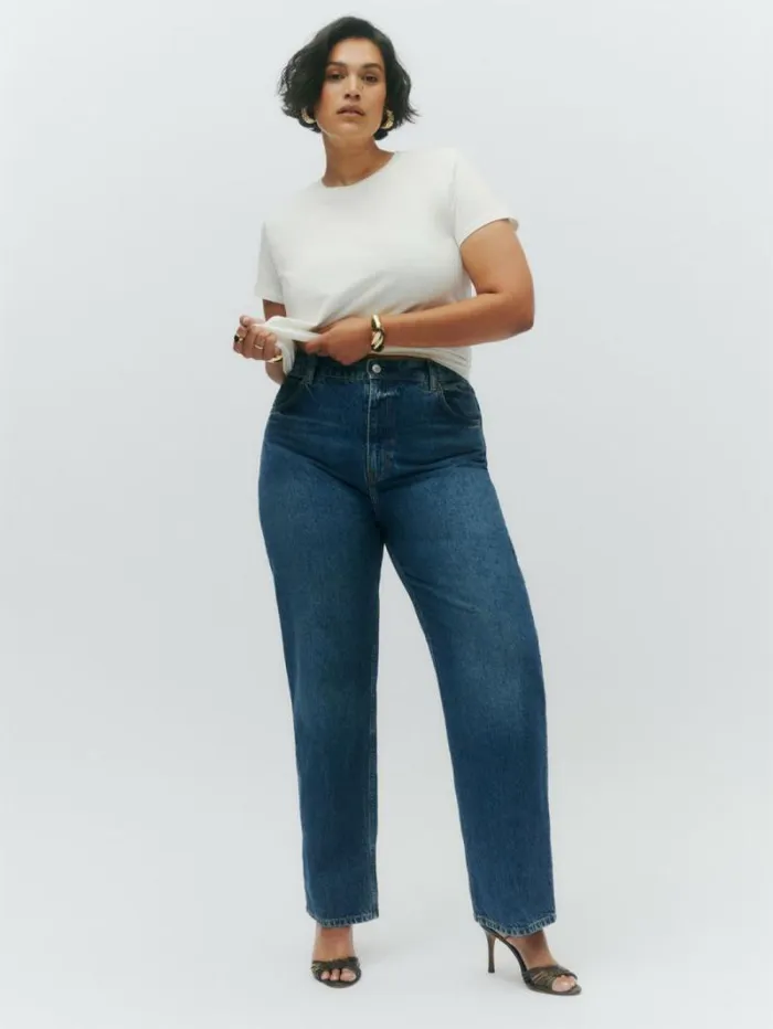 The Reformation Abby High Rise Straight Jeans Lanier 8211 Clothing