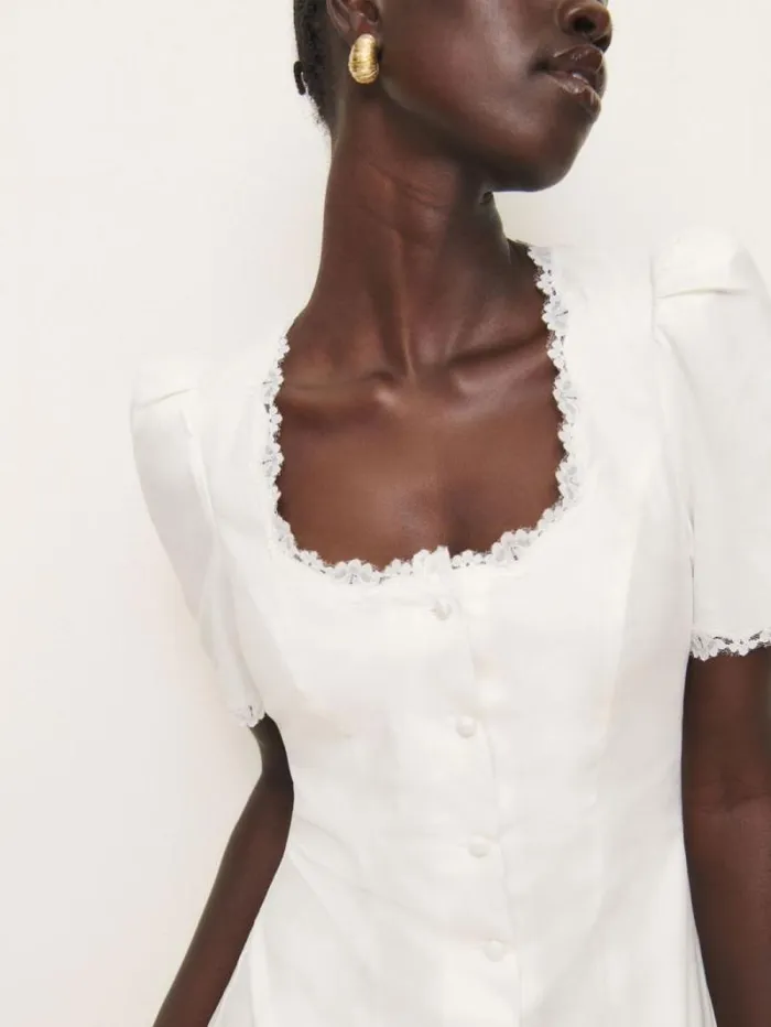 The Reformation Alida Dress White 8211 Clothing