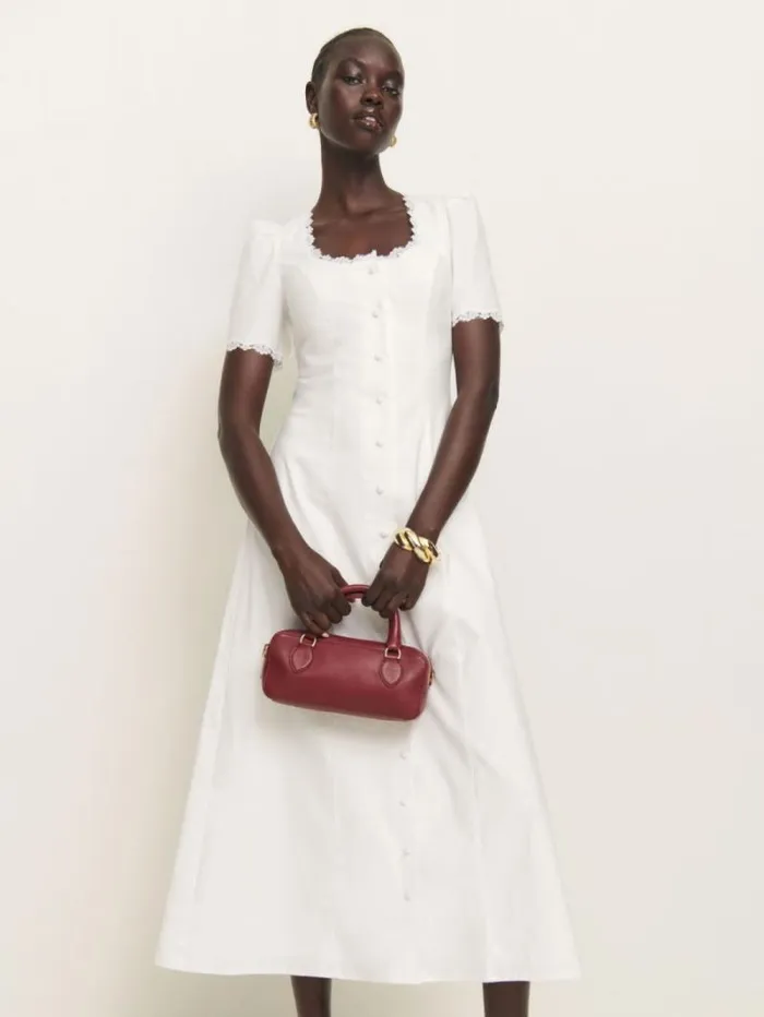 The Reformation Alida Dress White 8211 Clothing