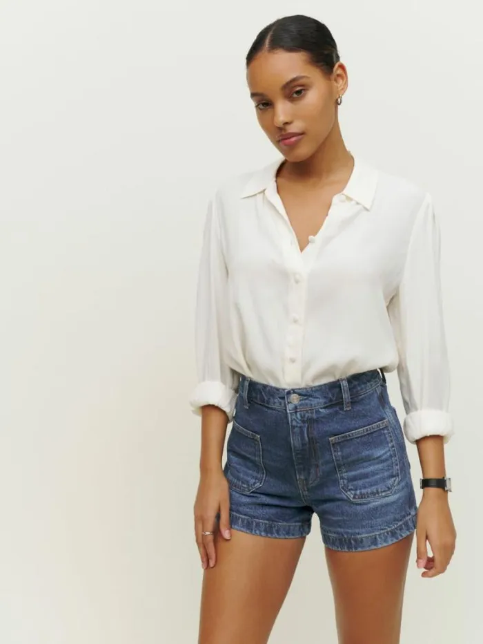 The Reformation Alyssa Stretch High Rise 35034jean Shorts Anguilla 8211 Clothing