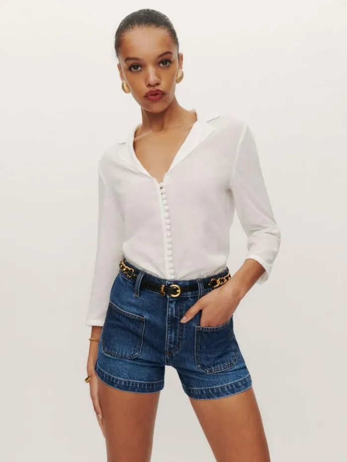 The Reformation Alyssa Stretch High Rise 35034jean Shorts Anguilla 8211 Clothing