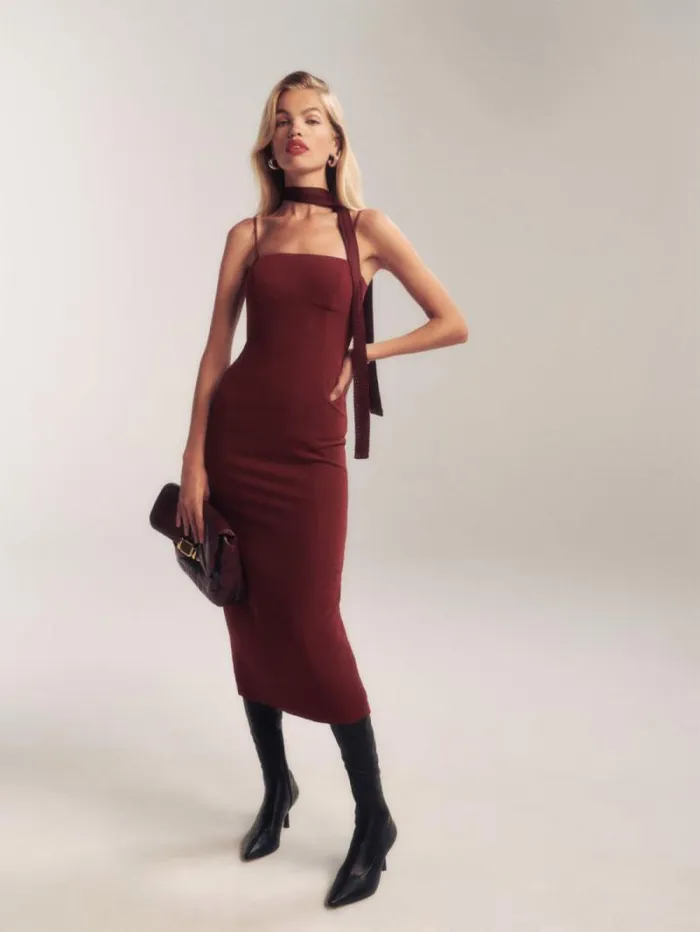 The Reformation Angelo Dress Chianti 8211 Clothing