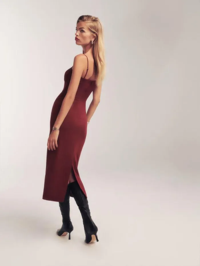 The Reformation Angelo Dress Chianti 8211 Clothing