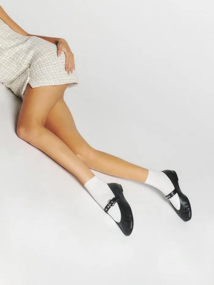The Reformation Bethany Ballet Flat Black 8211 Shoes