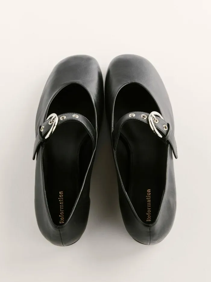 The Reformation Bethany Ballet Flat Black 8211 Shoes