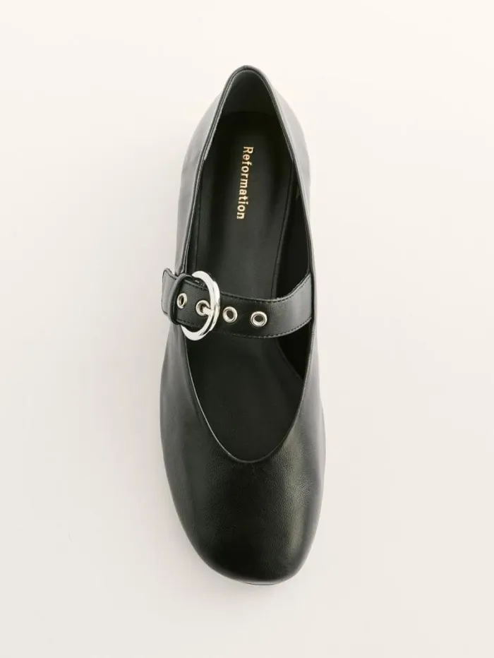 The Reformation Bethany Ballet Flat Black 8211 Shoes