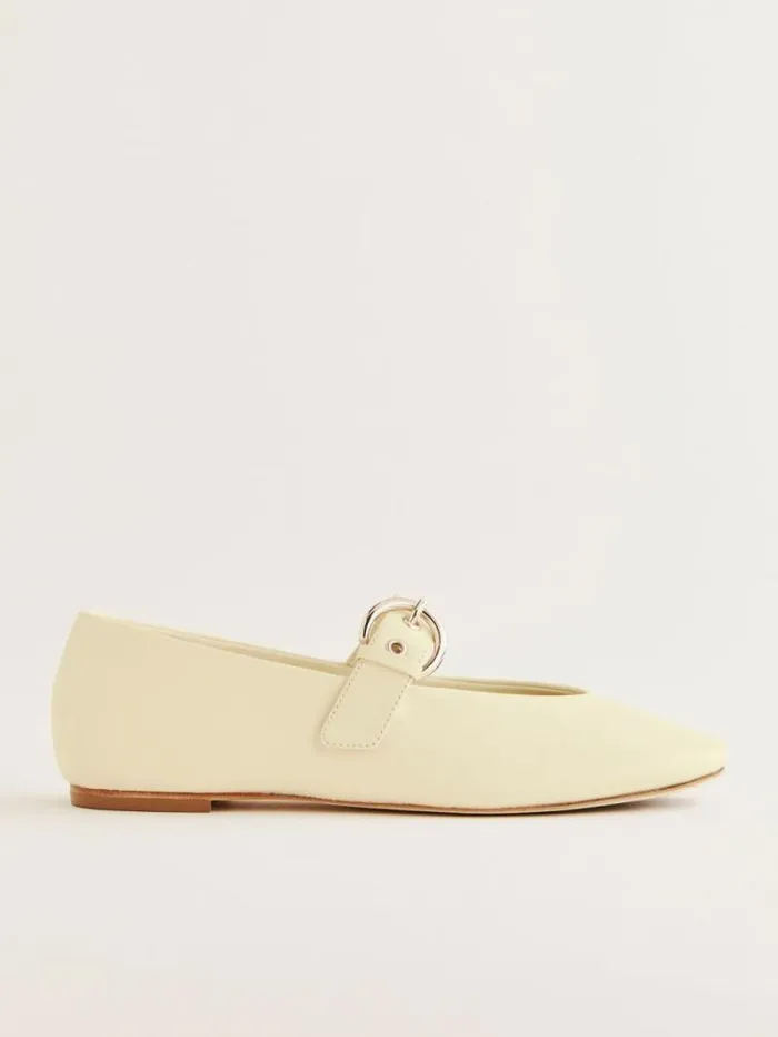 The Reformation Bethany Ballet Flat Parmesan Leather 8211 Shoes