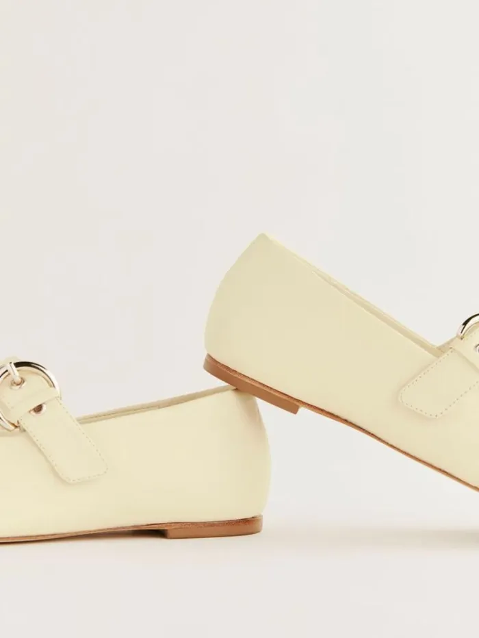 The Reformation Bethany Ballet Flat Parmesan Leather 8211 Shoes