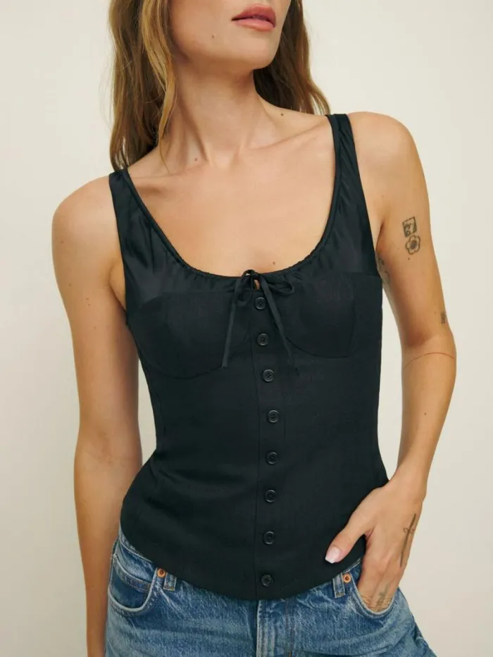 The Reformation Beverly Top Black 8211 Clothing