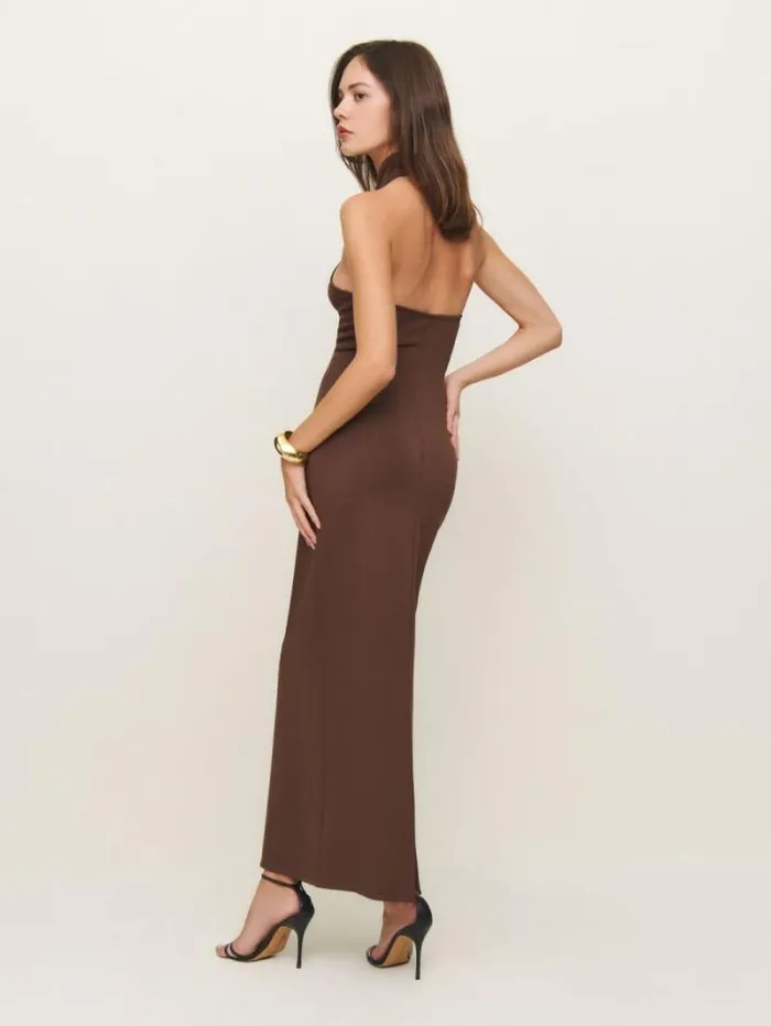 The Reformation Bonnie Knit Dress Brown 8211 ClothingWeddings