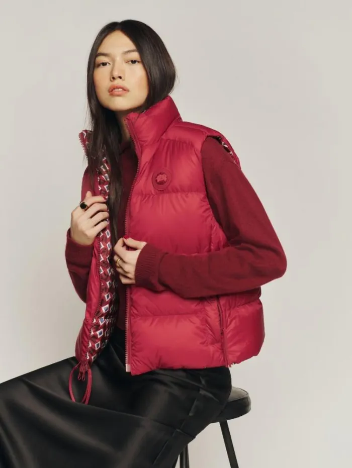 The Reformation Canada Goose X Reformation Cypress Vest Arcadelipstick 8211 Clothing