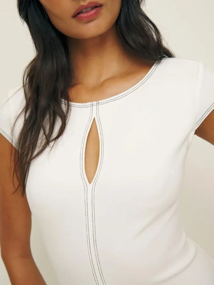 The Reformation Carsyn Knit Dress White 8211 Clothing