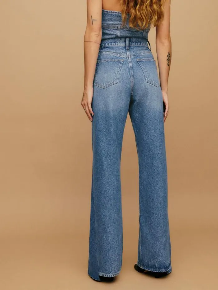 The Reformation Cary High Rise Slouchy Wide Leg Jeans Colorado Reworked 8211 Clothing
