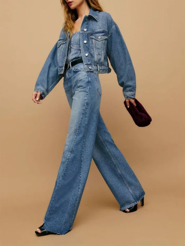 The Reformation Cary High Rise Slouchy Wide Leg Jeans Colorado Reworked 8211 Clothing